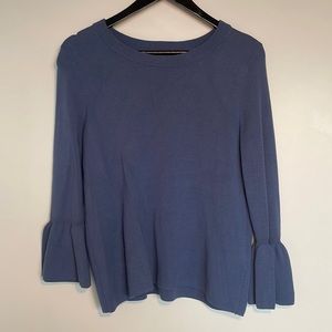 H&M Light Blue Bell Sleeve Top